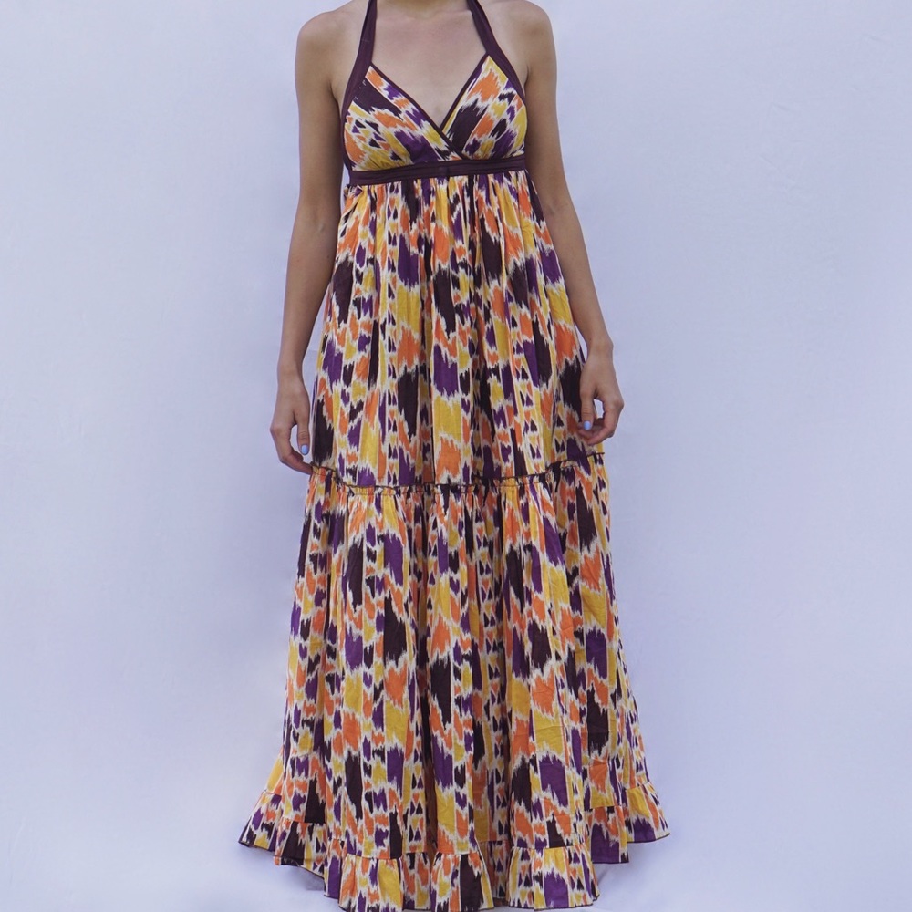 Halter tied maxi dress